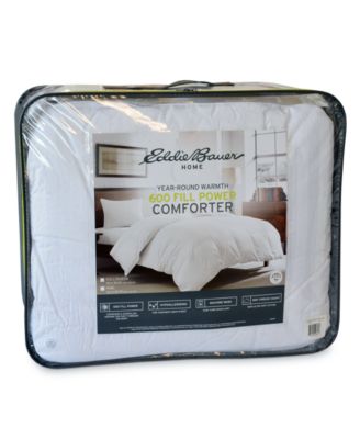 All Season RestAssured Luxury Striped 300 Thread Count 600 Fill Power Down Comforter, Full/Queen