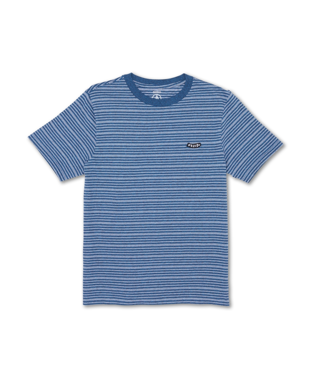 Men's Static Stripe Crew Short Sleeve T-shirt - Aged Indigo