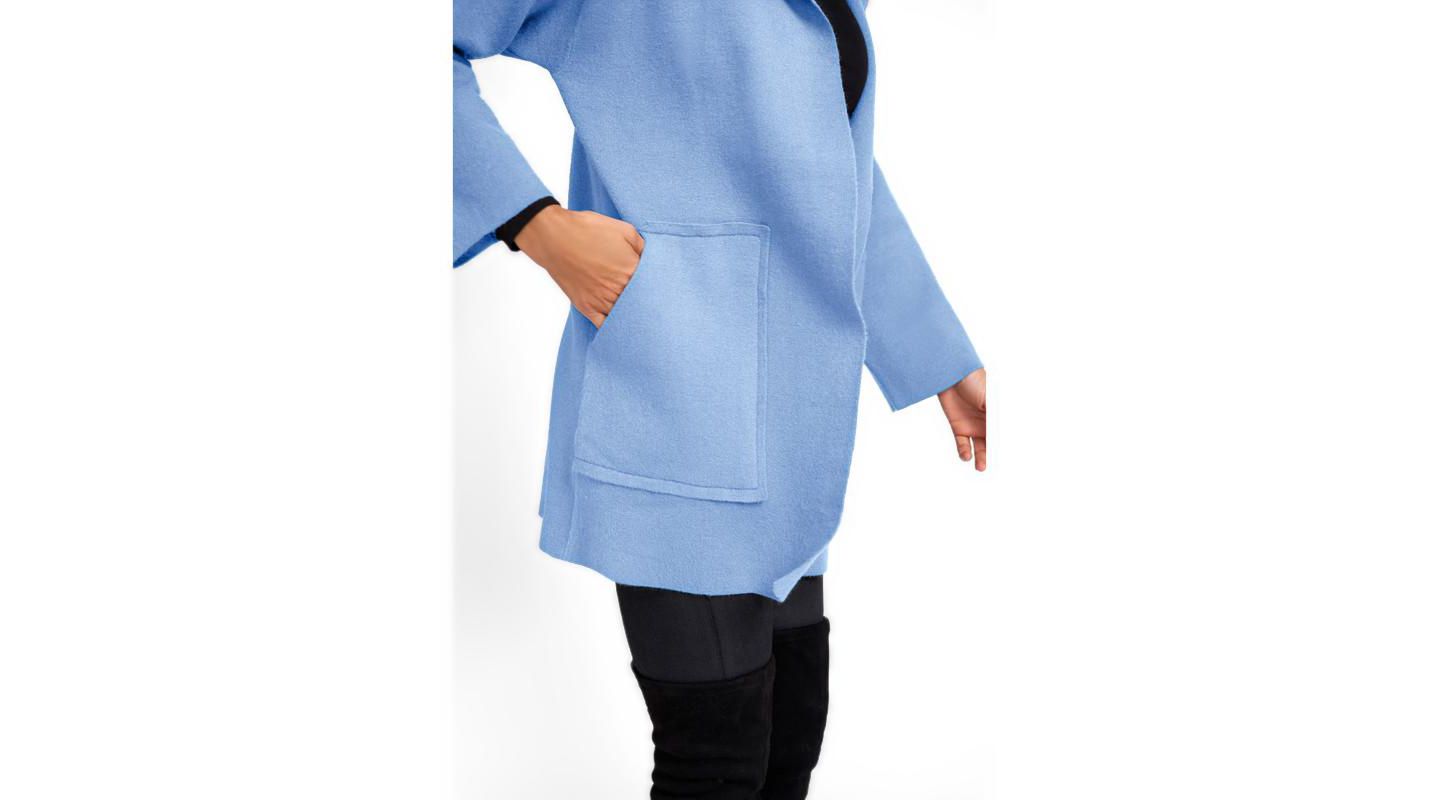 Женский кардиган Caldwell Collection Erika Open Front Long with Large Pockets, цвет: Небесно-голубой синий — фото 2