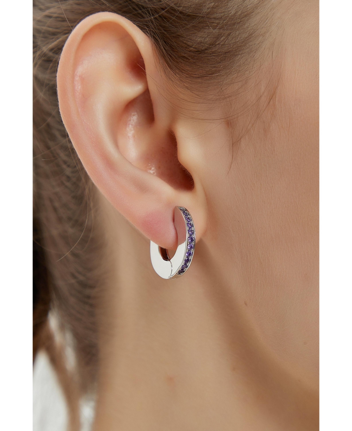 Adara Cubic Zirconia Hoop Earrings