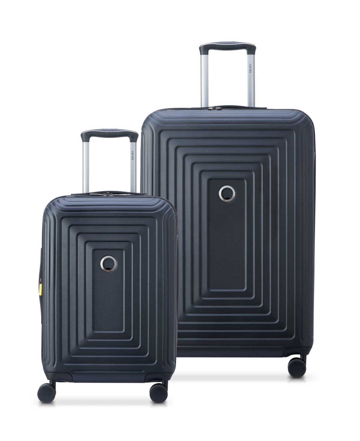 Delsey Corsica 2 Piece Hardside Luggage Set, Carry-on And 27" Spinner In Matte Black