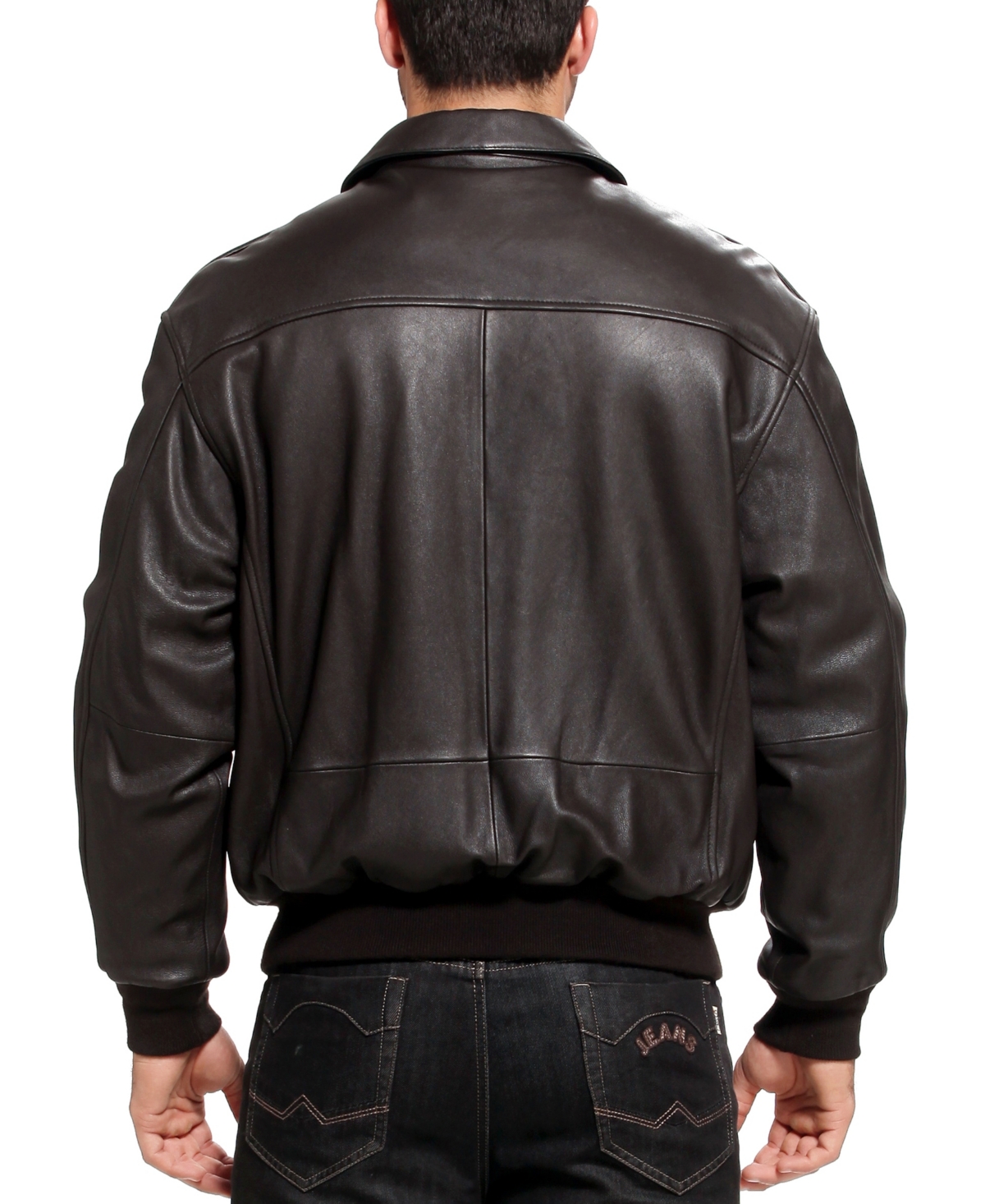 Landing Leathers Men A-2 Leather Flight Bomber Jacket - Tall