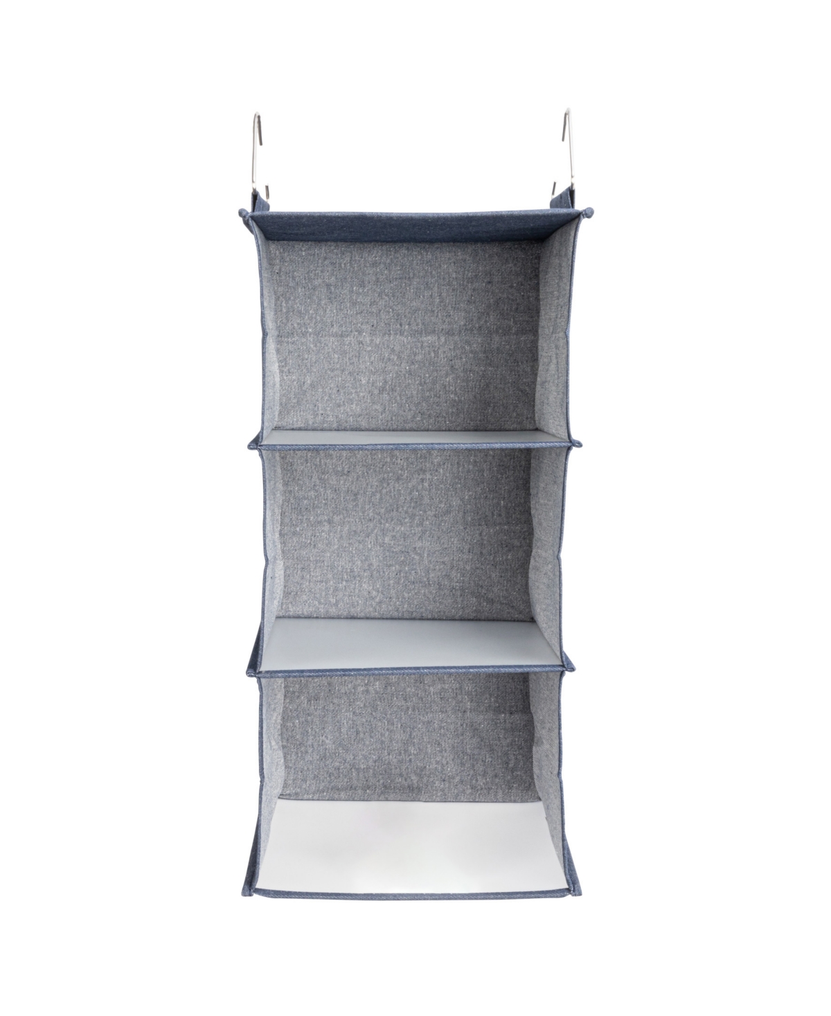 Shop Household Essentials Hanging Cotton Blend Closet Organizer With 3 Storage Shelves In Blue