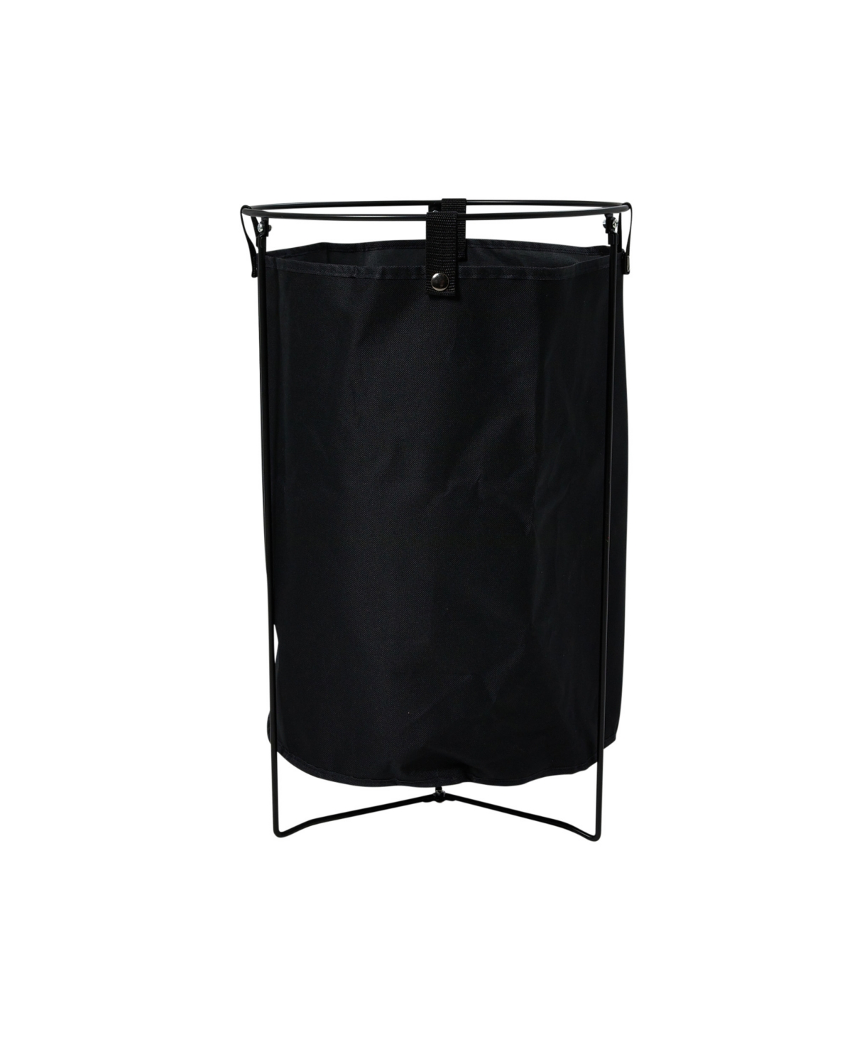 Shop Household Essentials Metal Wire Frame Laundry Hamper With Removable Canvas Bag In Black