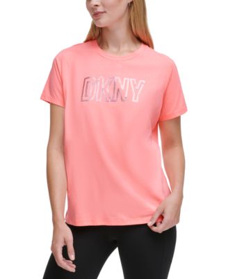 DKNY - Women's Cotton Holographic Logo Short-Sleeve T-Shirt