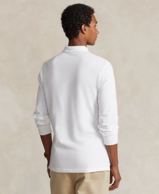 Men's Classic Fit Long Sleeve Mesh Polo