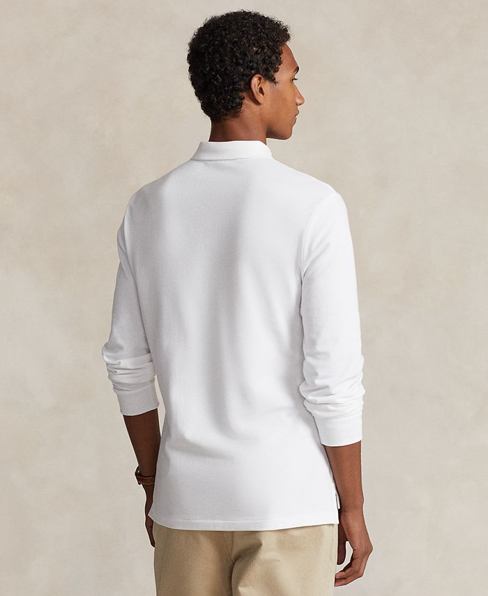 Mens white long sleeve ralph lauren shirt sales