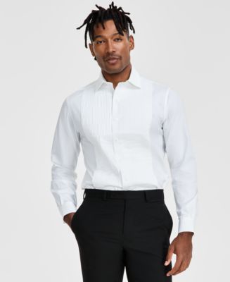 Alfani Men's Slim-Fit Solid Tuxedo Shirt, Created for Macy's - Macy's