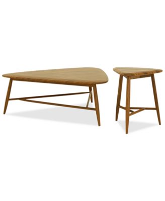 EQ3 - Bernia Triangular Coffee and End Table 2pc Set