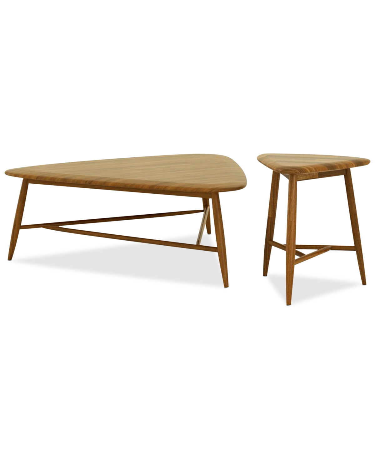 Eq3 Bernia Triangular Coffee And End Table 2pc Set In No Color