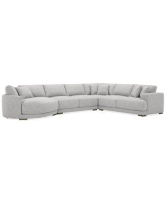 Vasher 166 4 Pc. Fabric Sectional Sofa with Cuddler Created for Macy s Macy s