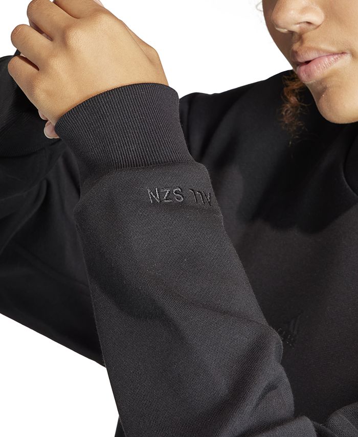 adidas Women's ALL SZN Fleece Dropped-Shoulder Crewneck Sweatshirt - Macy's