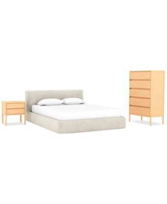 EQ3 - Raydon 3pc Bedroom Set (Full Bed + Chest + 2-Drawer Nightstand)