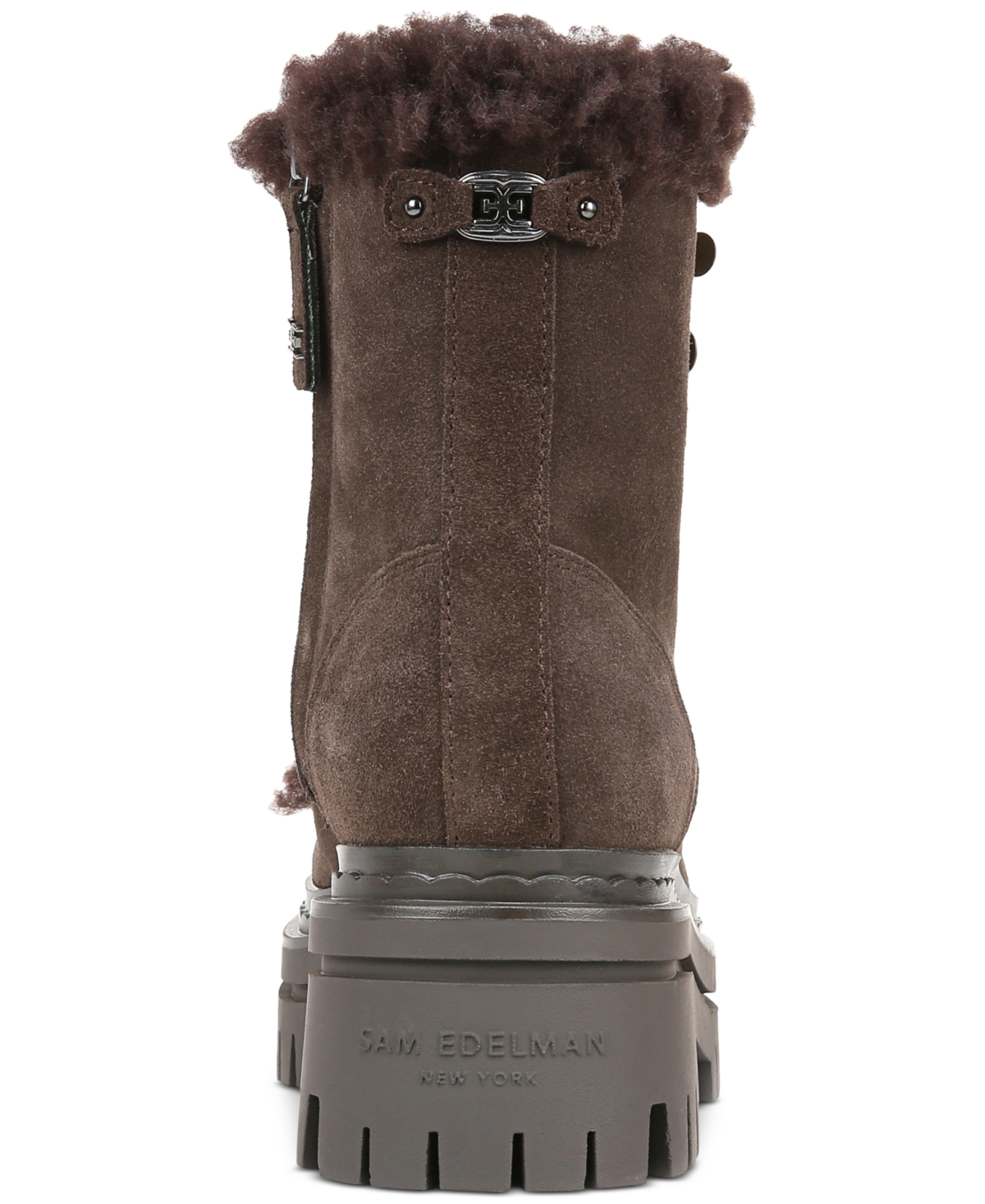 Sam Edelman Women's Kyler Lace-Up Cozy Combat Boots