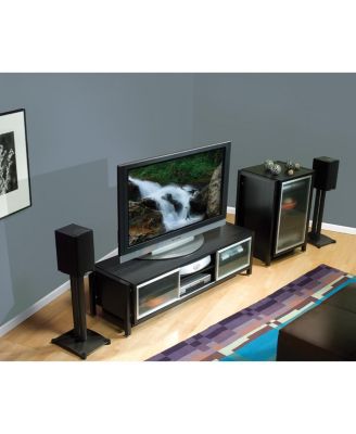 SB34 Steel Series 34" Bookshelf Speaker Stands - Pair (Black)