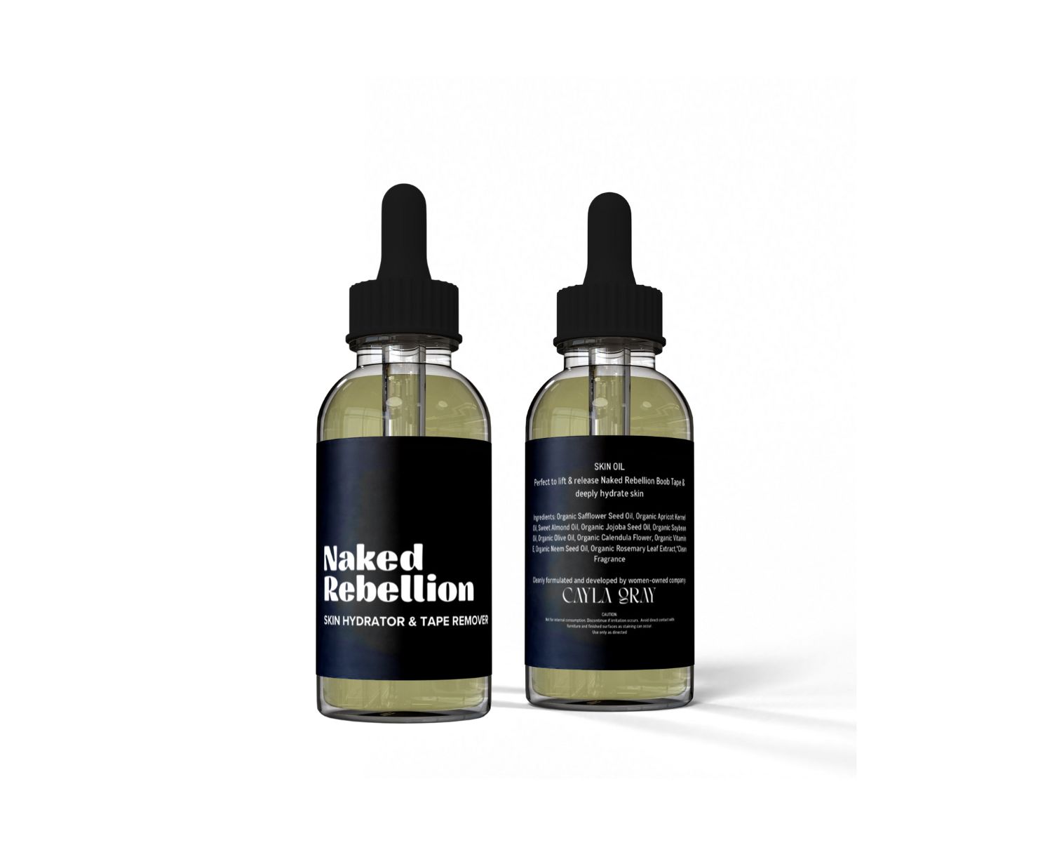 Women's The Nudist Kit: Nude Shade Sweat-Proof Boob Tape, Skin Hydrator and Tape Remover Body Oil & Reusable Nipple Stickies