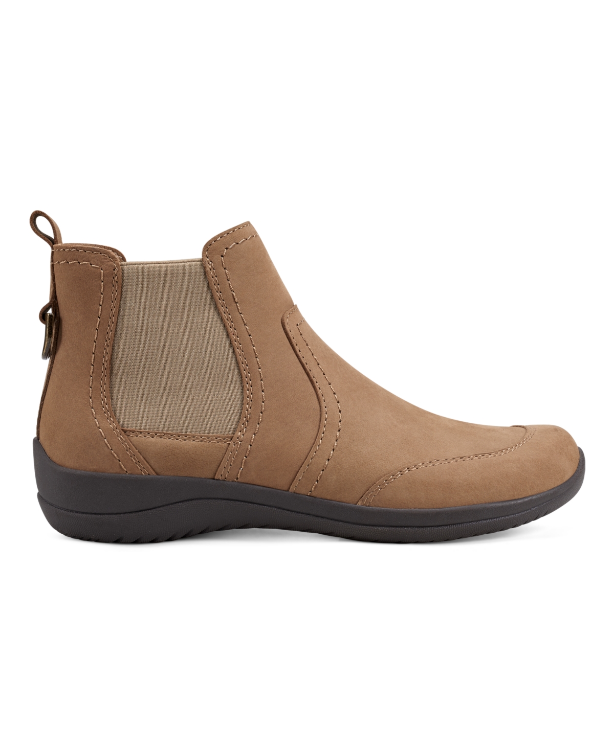 Earth Women's Faine Round Toe Casual Pull-On Flat Booties -Leather