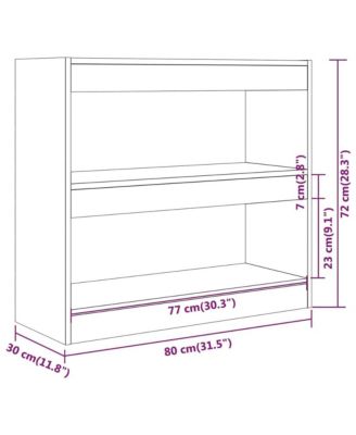 Book Cabinet/Room Divider 31.5"x11.8"x28.3"