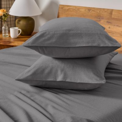 Cotton Flannel Pillowcase Set 2 Pack Standard Size