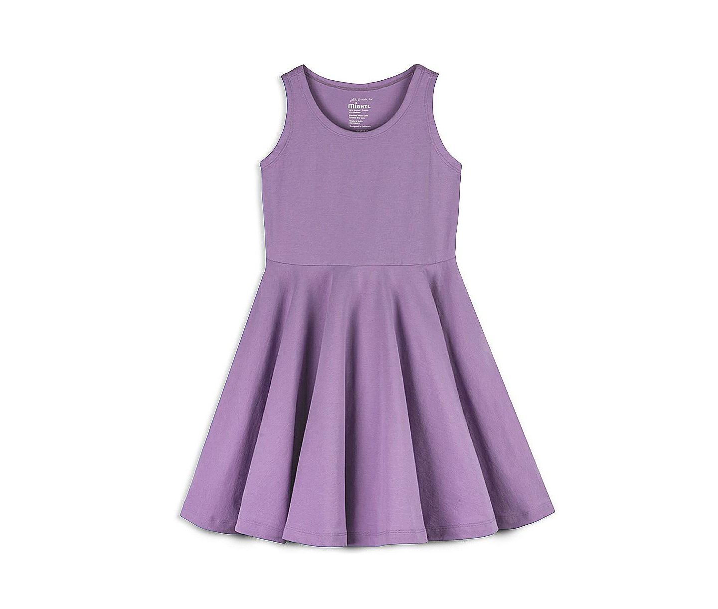 Платье Mightly Fair Trade Organic Cotton Solid Sleeveless Twirl Dress для девочек-малышей, цвет: Сиреневый — фото 1