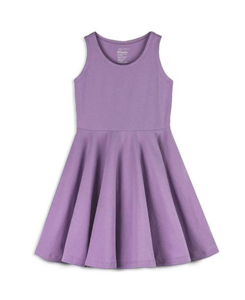 Платье Mightly Fair Trade Organic Cotton Solid Sleeveless Twirl Dress для девочек-малышей, цвет: Сиреневый