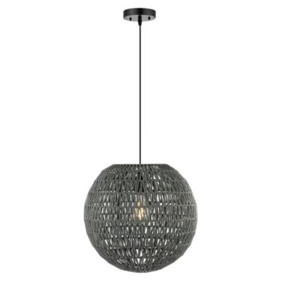 Luna Bohemian Modern Woven Rattaniron LED Pendant