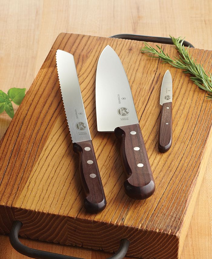 Victorinox Stainless Steel 3 Piece Bread and Paring Knife Set Macy's