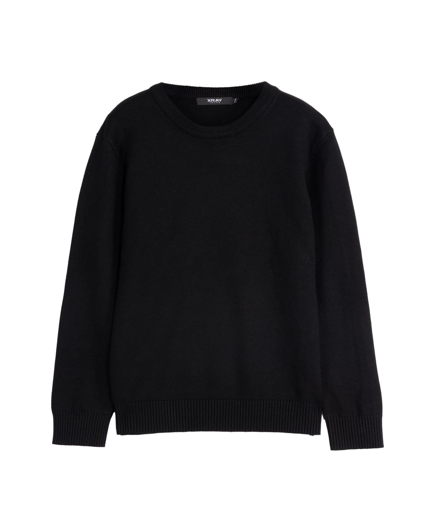 Свитер XRAY Basic Crew Neck для мальчиков, цвет: Чёрный — фото 1