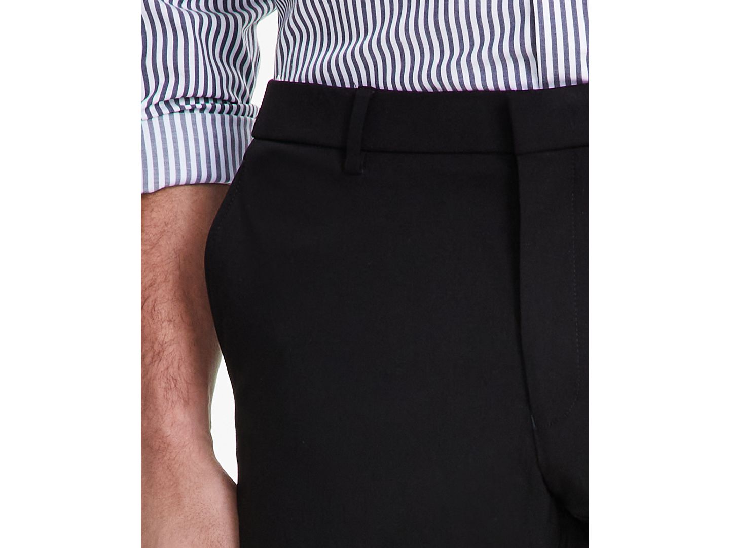 Мужские брюки Tommy Hilfiger Modern-Fit TH Flex Stretch Solid Performance, цвет: Чёрный — фото 5