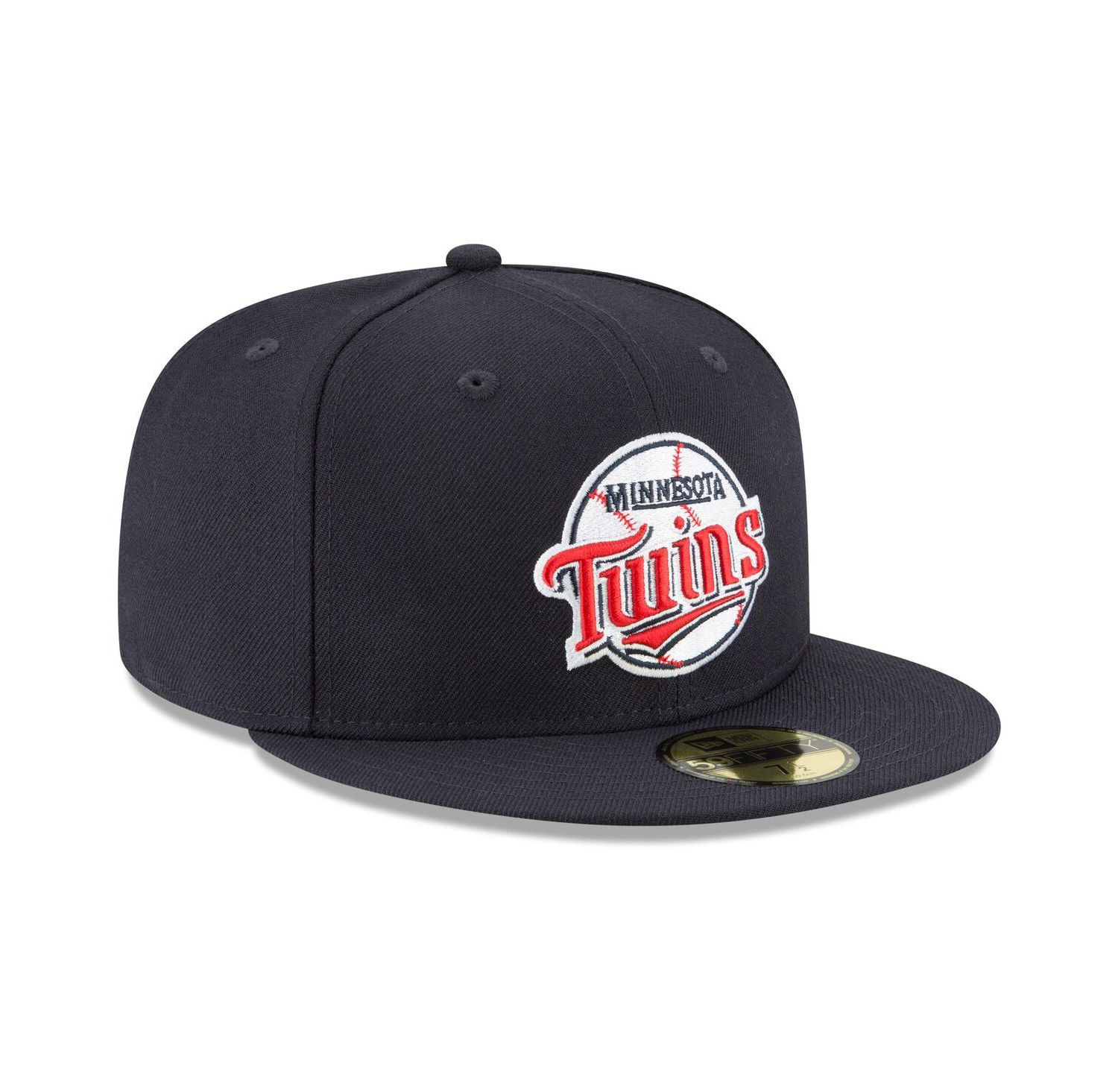 Men's Navy Minnesota Twins Cooperstown Collection Wool 59FIFTY Fitted Hat
