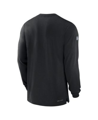 Men's Black New York Jets 2023 Sideline Performance Long Sleeve T-shirt