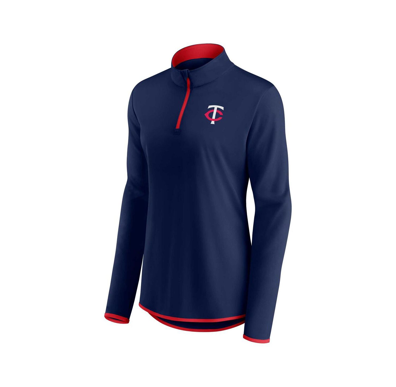 Women's Navy Minnesota Twins Corner Quarter-Zip Top