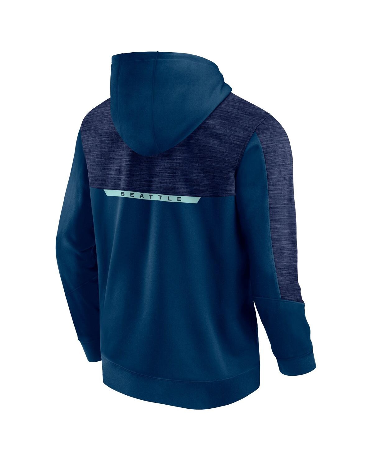 Men's FanaticsSeattle Kraken Make the Play Pullover Hoodie - Deep Sea Blue