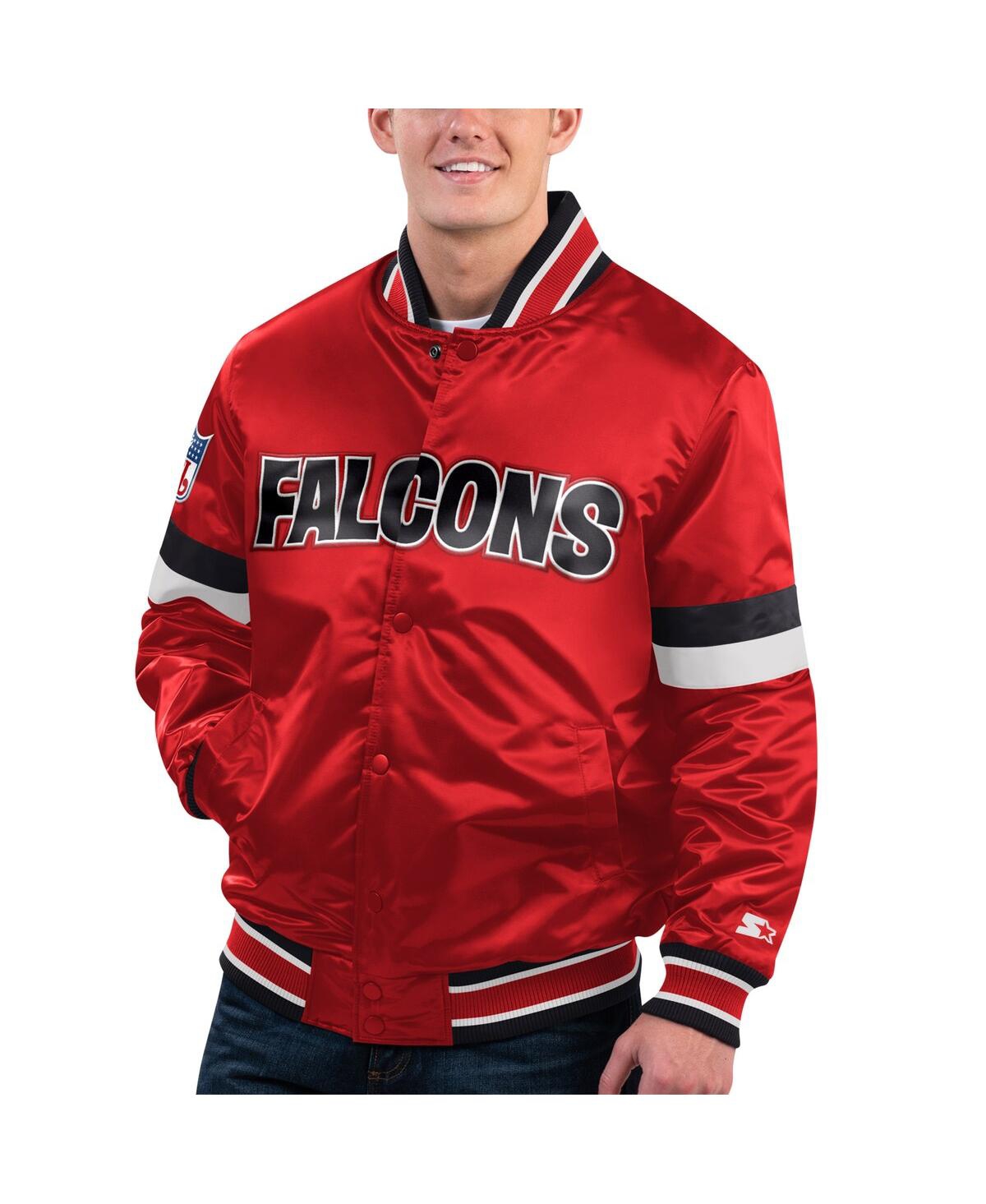 Men's Starter Red St. Louis Cardinals Midfield Satin Full-Snap Varsity Jacket