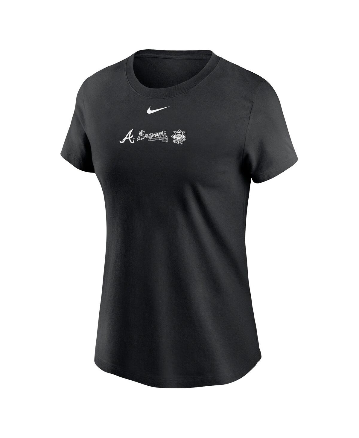 Shop Nike Women's  Black Atlanta Braves Over Shoulder T-shirt