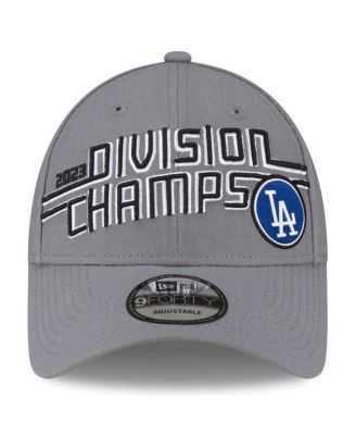 Men's Gray Los Angeles Dodgers 2023 NL West Division Champions Locker Room 9FORTY Adjustable Hat