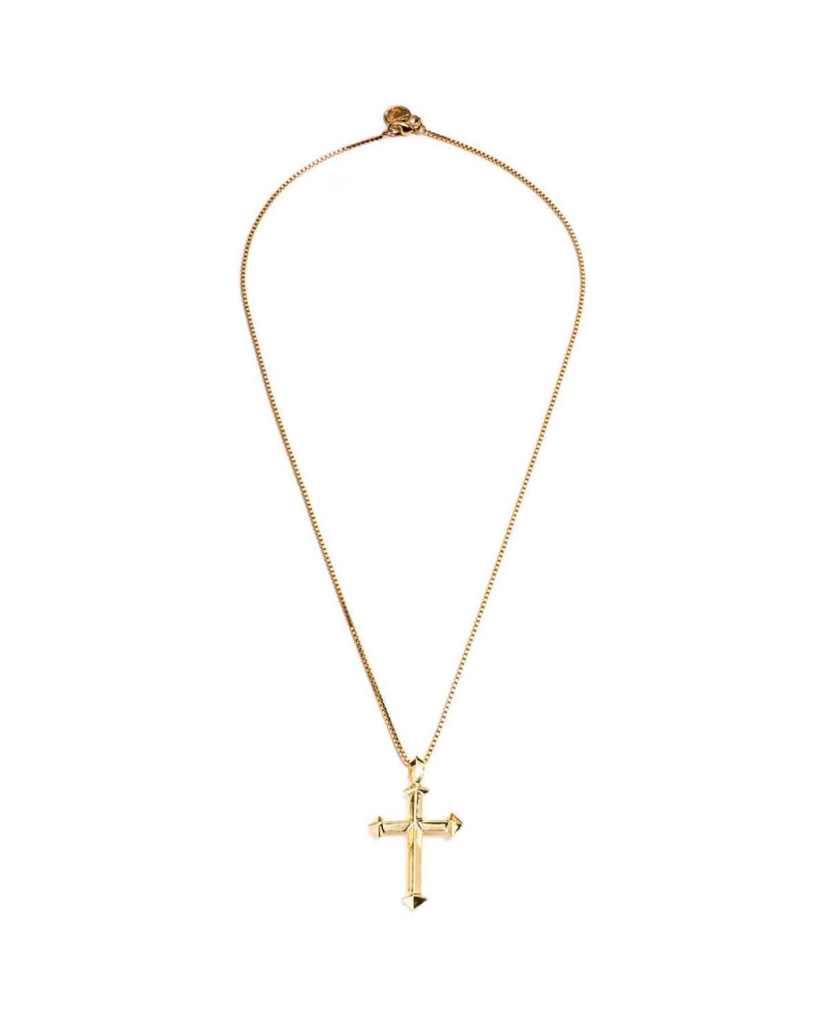 Hedron Cross Necklace - Gold