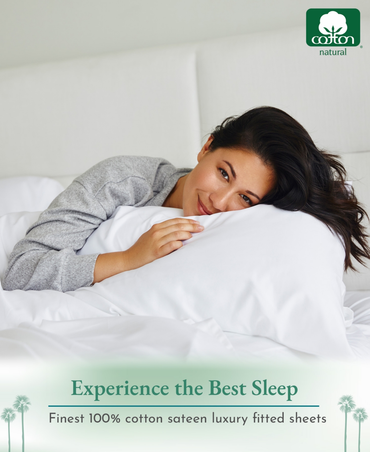 600 Thread Count Fitted Sheet Only - 100% Cotton Sateen, Fully Elasticized with Deep Pockets by California Design Den