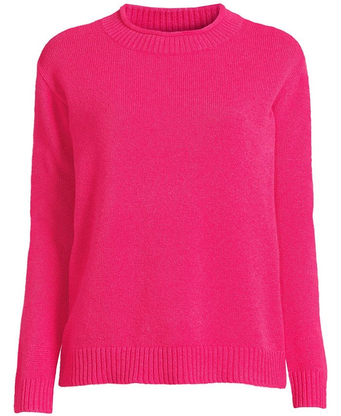 Lands' End Women's Cashmere Easy Fit Crew Neck Sweater Macy's