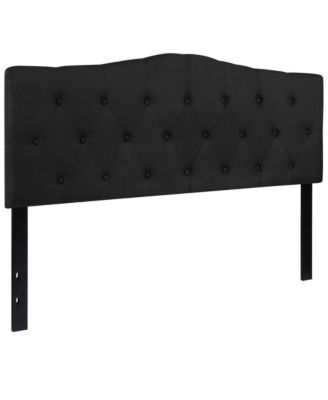 Queen size Foam Arched Queen Button Tufted Upholstered Headboard