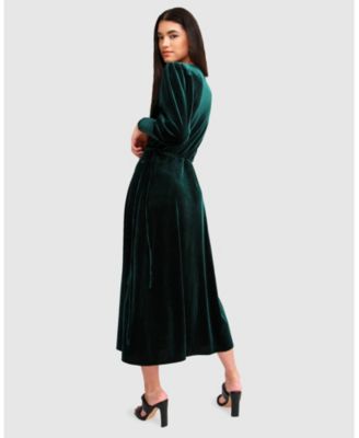 Women's Current Mood Velvet Wrap Dress