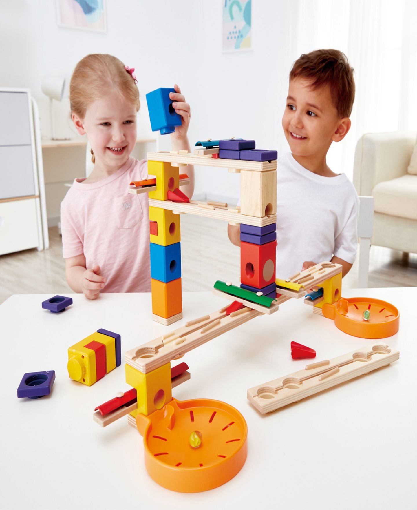Детская игрушка Hape Music Motion Quadrilla Marble Run Construction — фото 5