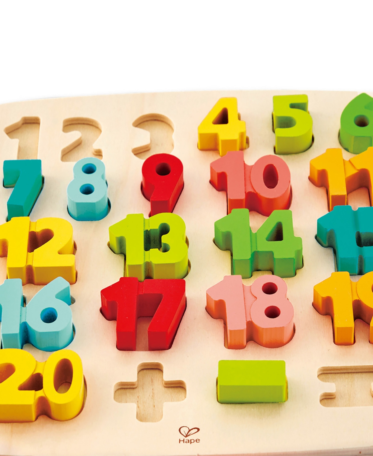 Shop Hape Chunky Number Counting Puzzle, 24 Pieces In Multi