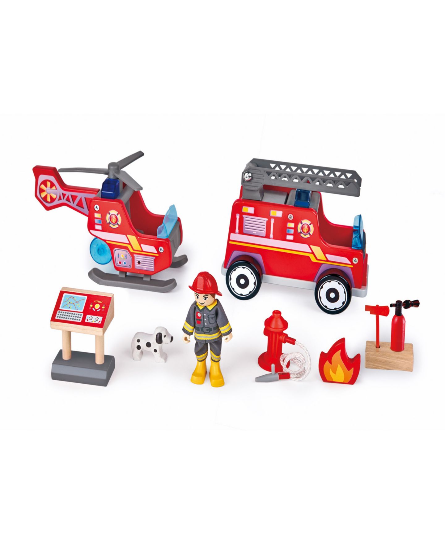 Детская игрушка Hape Tri-level Wooden Fire Station — фото 3