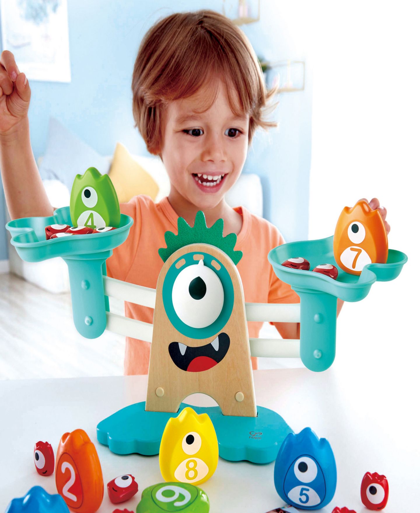 Детская игрушка Hape Monster Math Scale - Learning Measurements and Weight Comparisons — фото 4