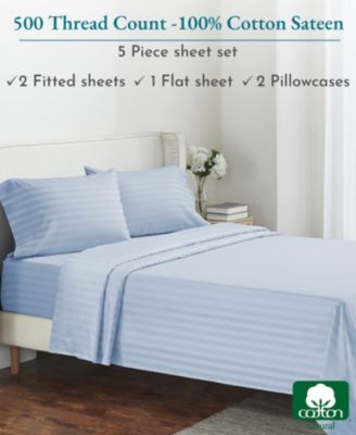 100% Extra Long Staple, 500 Thread Count Sateen Weave Sheet Set