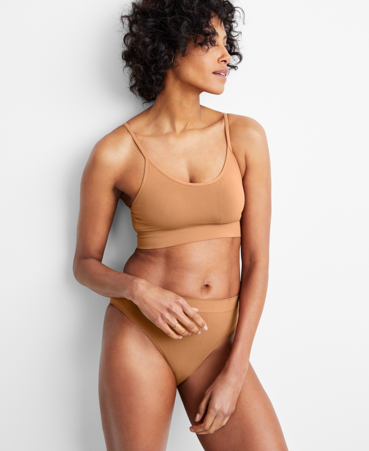 State Of Day Women's Seamless Bralette, Created For Macy's In Foxy Brown