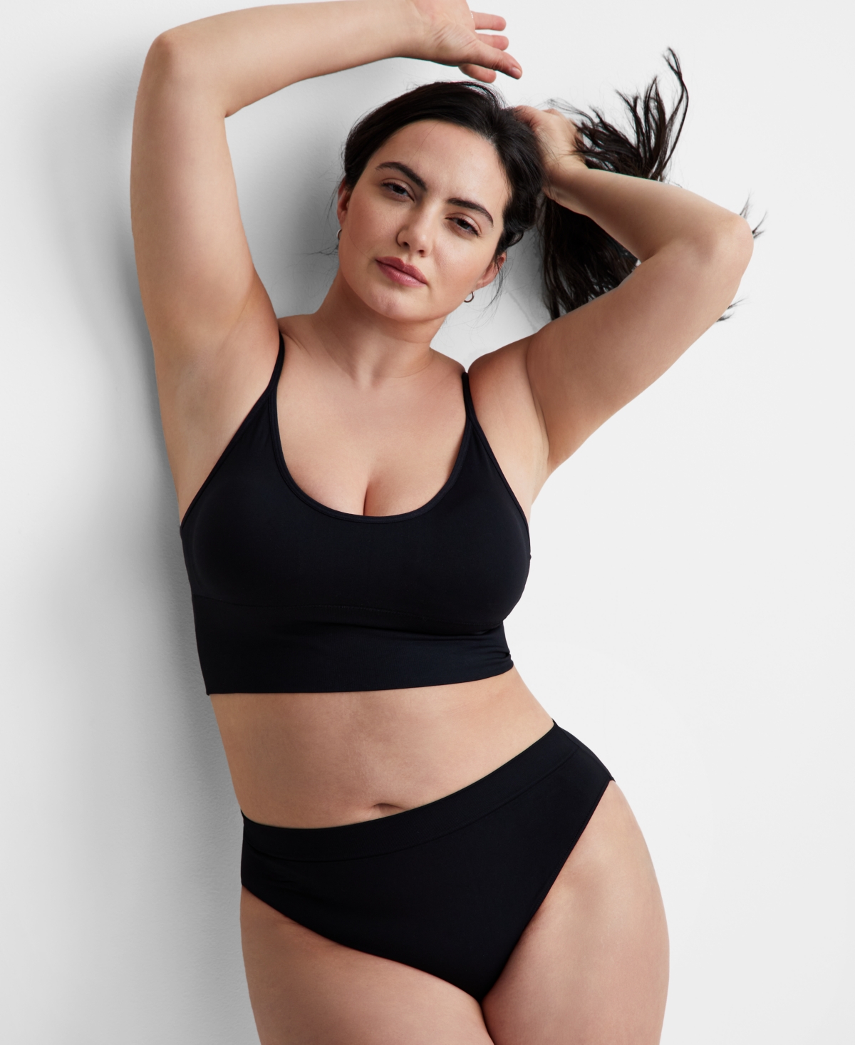 State Of Day Women's Seamless Bralette, Created For Macy's In Deep Black