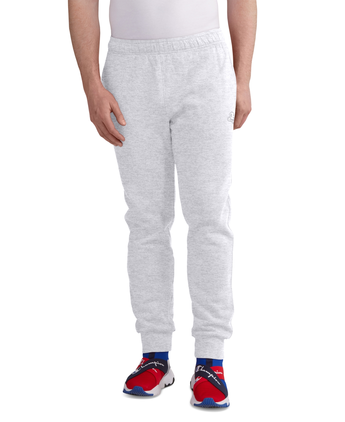 Champion Men's Classic Standard-fit Fleece Joggers In Bleached Stone Cream Heather