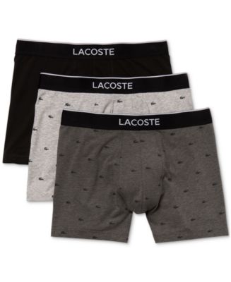 Lacoste Men's Crocodile-Print Stretch Boxer Brief Set, 3-Piece - Macy's